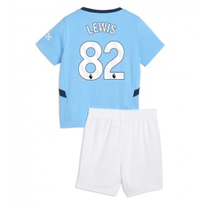 Manchester City Rico Lewis #82 Dětské Domácí dres komplet 2024-25 Krátký Rukáv (+ trenýrky)